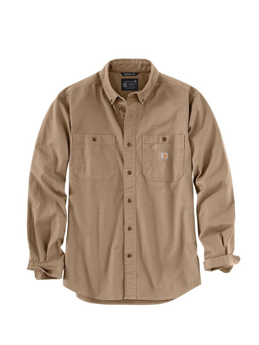 Carhartt Men’s Button-Front Shirt Jacket in Khaki/Tan